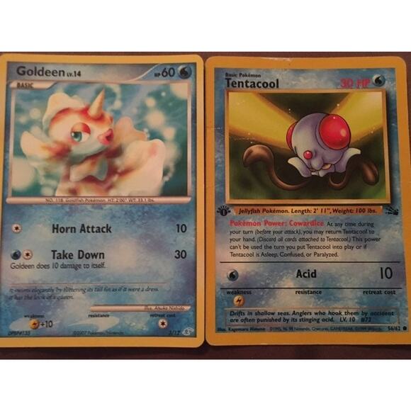 Goldeen And Tentacool‎ Pokemon Cards - Picture 1 of 1